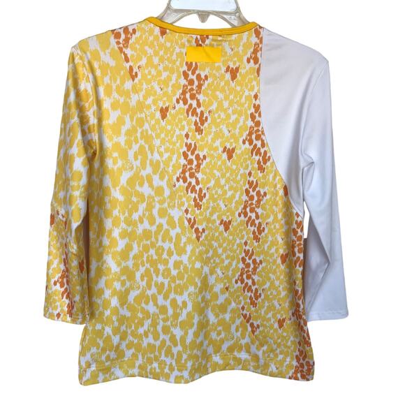 Adidas x Stella McCartney 3/4 Sleeve Athletic Shirt with Abstract Print sz M(?) - Picture 2 of 7